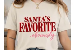 Santa's Favorite Obviously PNG Sublimati Product Image 1