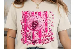 Breast Cancer Awareness Dandelion PNG Sh Product Image 1