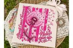 Breast Cancer Awareness Dandelion PNG Sh Product Image 2