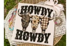 Howdy Howdy Bull Skull PNG Shirt Design Product Image 2