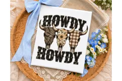 Howdy Howdy Bull Skull PNG Shirt Design Product Image 3
