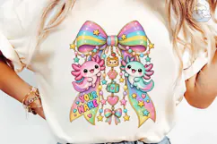 Rainbow Axolotl PNG Sublimation Design Product Image 6