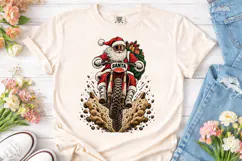 Santa Dirt Bike PNG Sublimation Design Product Image 2