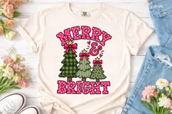 Merry & Bright Christmas PNG Sublimation Product Image 2