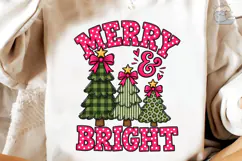 Merry & Bright Christmas PNG Sublimation Product Image 4