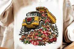 Dump Truck Christmas PNG Sublimation Des Product Image 3
