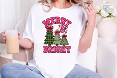 Merry & Bright Christmas PNG Sublimation Product Image 5