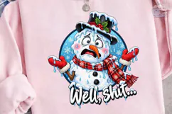Melting Snowman PNG Shirt Design Product Image 1