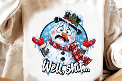 Melting Snowman PNG Shirt Design Product Image 3