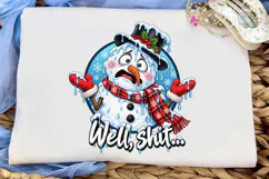 Melting Snowman PNG Shirt Design Product Image 5