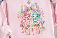 Kawaii Creatures Personalized PNG Shirt Product Image 3