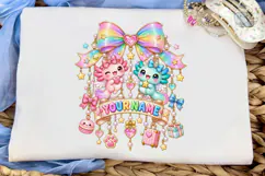 Kawaii Creatures Personalized PNG Shirt Product Image 6