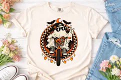 Cool Ghost Bike Halloween PNG Shirt Product Image 2