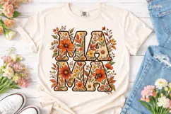 Mama Floral Letters PNG Sublimation Desi Product Image 2
