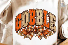 Gobble Fall Pumpkin PNG Sublimation Desi Product Image 1
