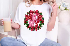 Merry Christmas Wreath PNG Sublimation Product Image 4