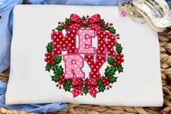Merry Christmas Wreath PNG Sublimation Product Image 5