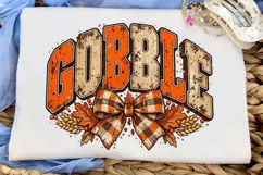 Gobble Fall Pumpkin PNG Sublimation Desi Product Image 5