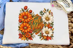 Fall Vibes Floral PNG Sublimation Design Product Image 5