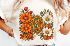 Fall Vibes Floral PNG Sublimation Design Product Image 6