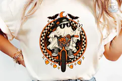Cool Ghost Bike Halloween PNG Shirt Product Image 6