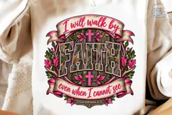 Faith Walk Bible Verse PNG Sublimation Product Image 3