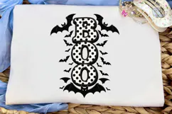 Boo Halloween Numbers PNG Sublimation De Product Image 1