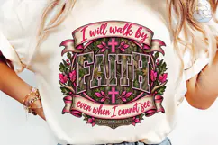 Faith Walk Bible Verse PNG Sublimation Product Image 6