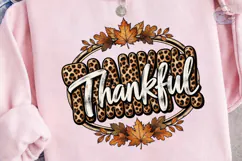 Thankful Leopard PNG Sublimation Shirt Product Image 3