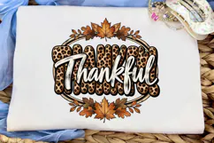 Thankful Leopard PNG Sublimation Shirt Product Image 6