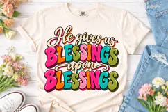 He Gives Us Blessings Upon Blessings PNG Product Image 2