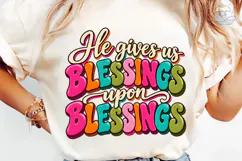 He Gives Us Blessings Upon Blessings PNG Product Image 6