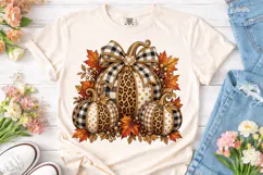 Fall Pumpkin Plaid PNG Sublimation Desig Product Image 2