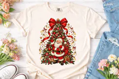 Santa Christmas Tree PNG Sublimation Des Product Image 2