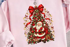 Santa Christmas Tree PNG Sublimation Des Product Image 3