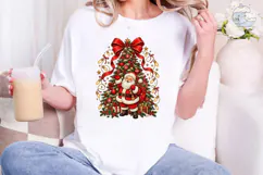 Santa Christmas Tree PNG Sublimation Des Product Image 5
