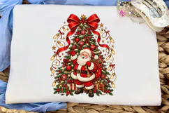 Santa Christmas Tree PNG Sublimation Des Product Image 6