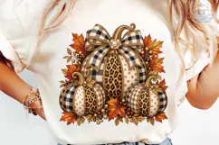 Fall Pumpkin Plaid PNG Sublimation Desig Product Image 6