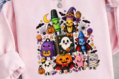 Cute Halloween Characters PNG Shirt Desi Product Image 3