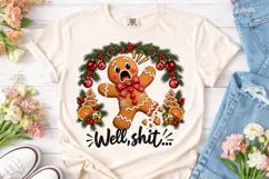 Funny Gingerbread Man PNG Sublimation De Product Image 2