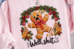Funny Gingerbread Man PNG Sublimation De Product Image 3