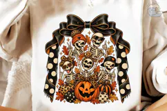 Halloween Skeleton Pumpkin PNG Shirt Des Product Image 4