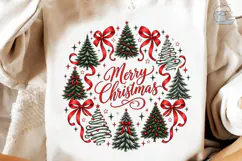 Merry Christmas Wreath PNG Sublimation D Product Image 4