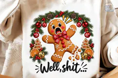 Funny Gingerbread Man PNG Sublimation De Product Image 1