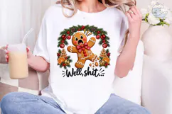 Funny Gingerbread Man PNG Sublimation De Product Image 4
