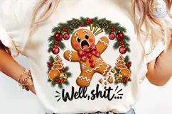 Funny Gingerbread Man PNG Sublimation De Product Image 6