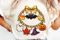 Halloween Charm Wreath PNG Sublimation Product Image 5