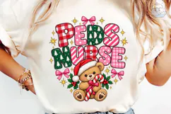 Peds Nurse Christmas PNG Sublimation Des Product Image 1