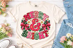 Merry & Bright Christmas PNG Sublimation Product Image 2