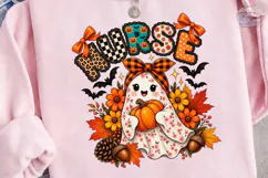 Nurse Pumpkin Ghost PNG Sublimation Desi Product Image 3